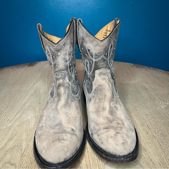 Miz Mooz Cozumel Leather Studded Western Ankle Slouchy Cowboy Boots Women’s 10 - Picture 5 of 9